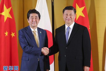 习近平会见日本首相安倍晋三